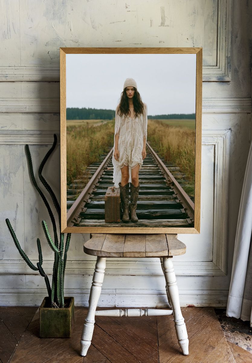 Railway Fashion Portrait Poster. room preview