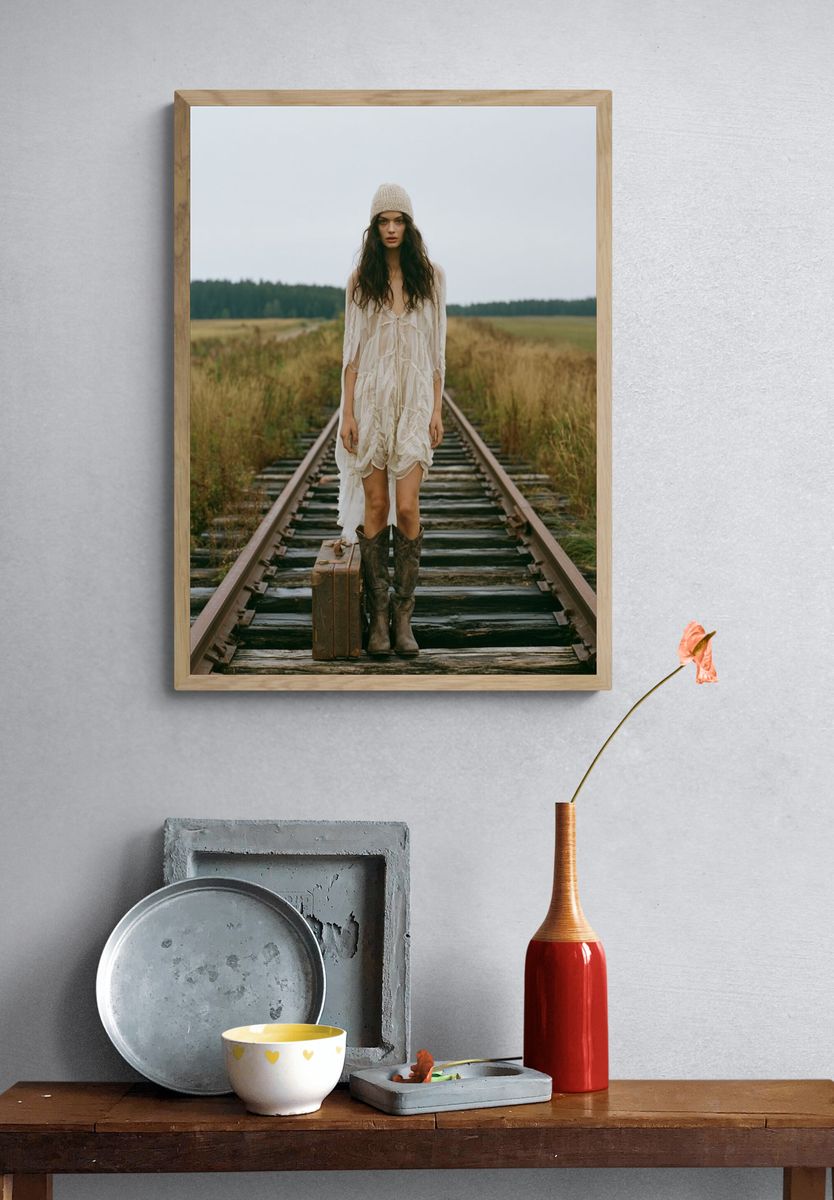 Railway Fashion Portrait Poster. — room view 3