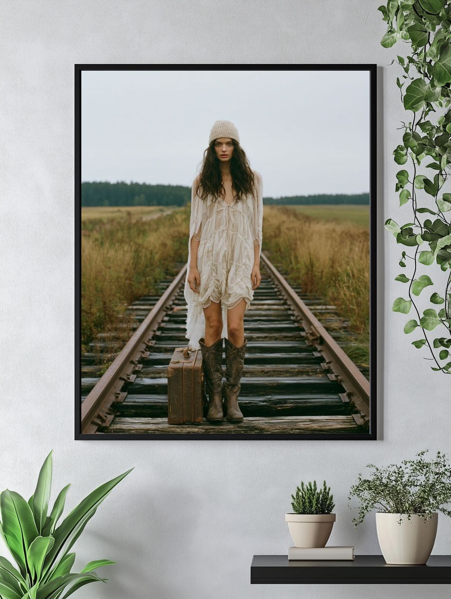 Railway Fashion Portrait Poster. — room view 4