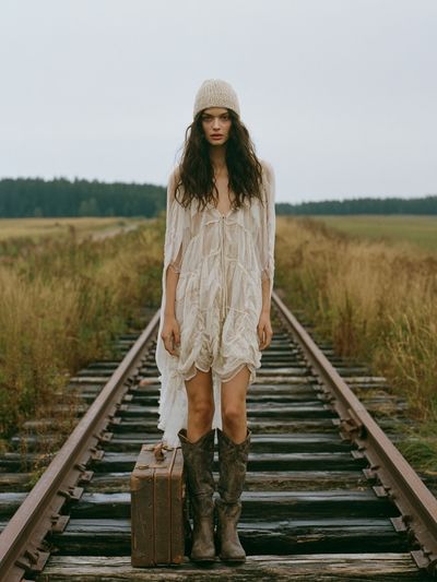 Railway Fashion Portrait Poster.
