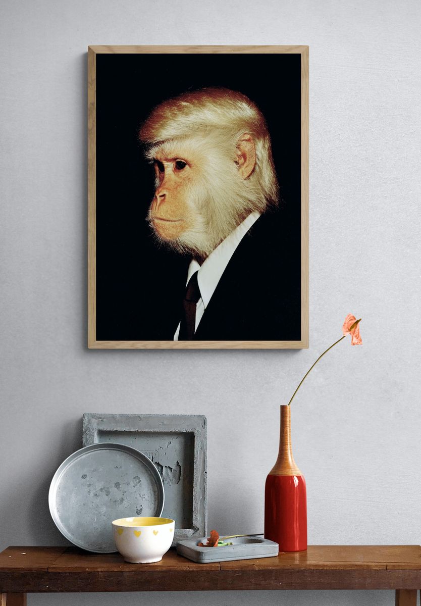 Monkey in Suit — Funny Print. — room view 3