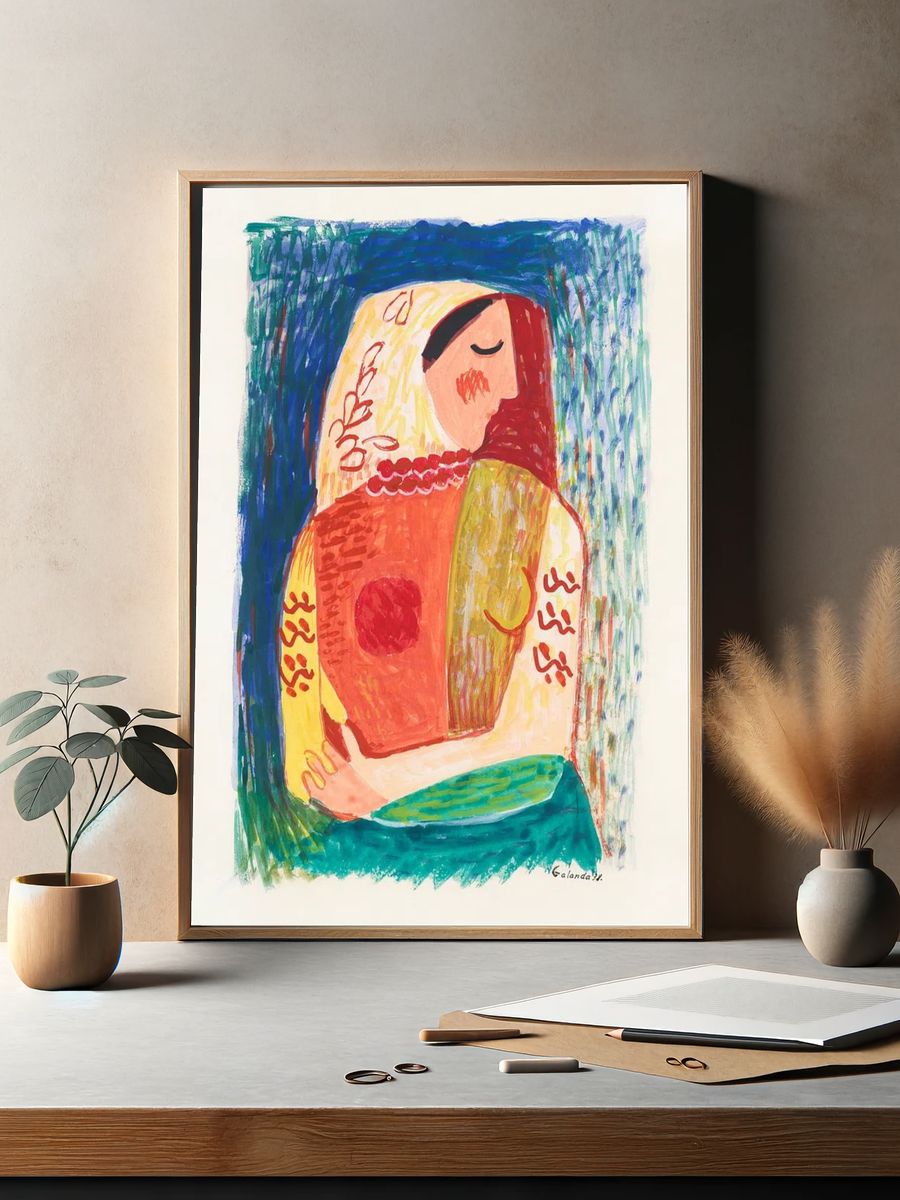 Abstract Woman Portrait — Fine Art Print. — room view 2