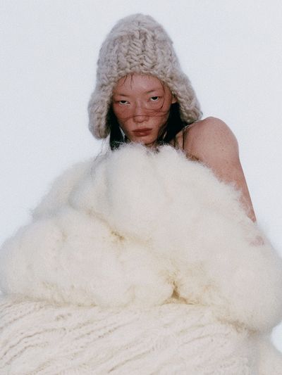 Avant-Garde Knit Portrait Poster.