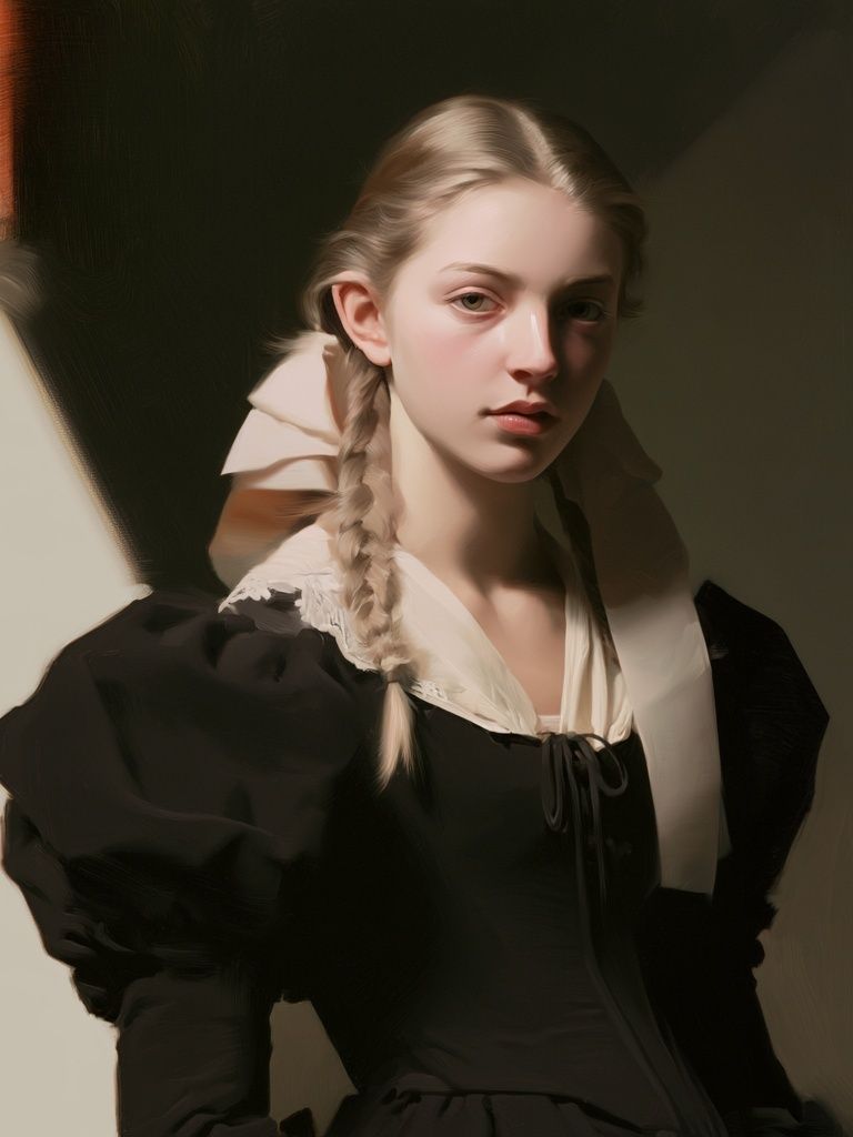 Portrait of a Young Woman Fine-Art Print. poster detail