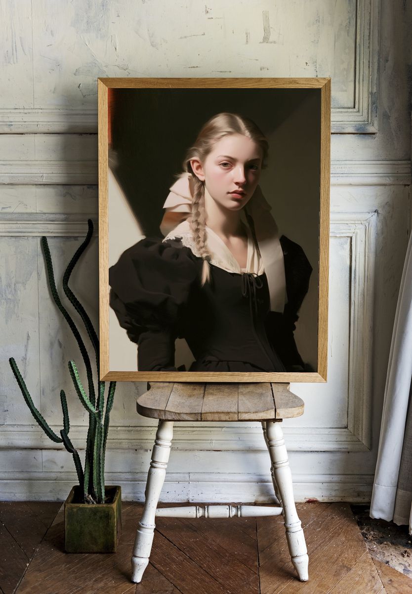 Portrait of a Young Woman Fine-Art Print. — room view 1