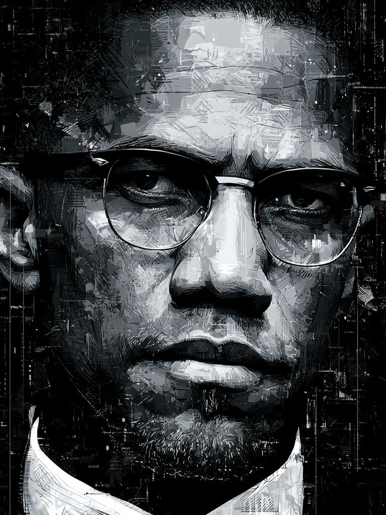 Black and White Portrait Poster. poster — fine-art art