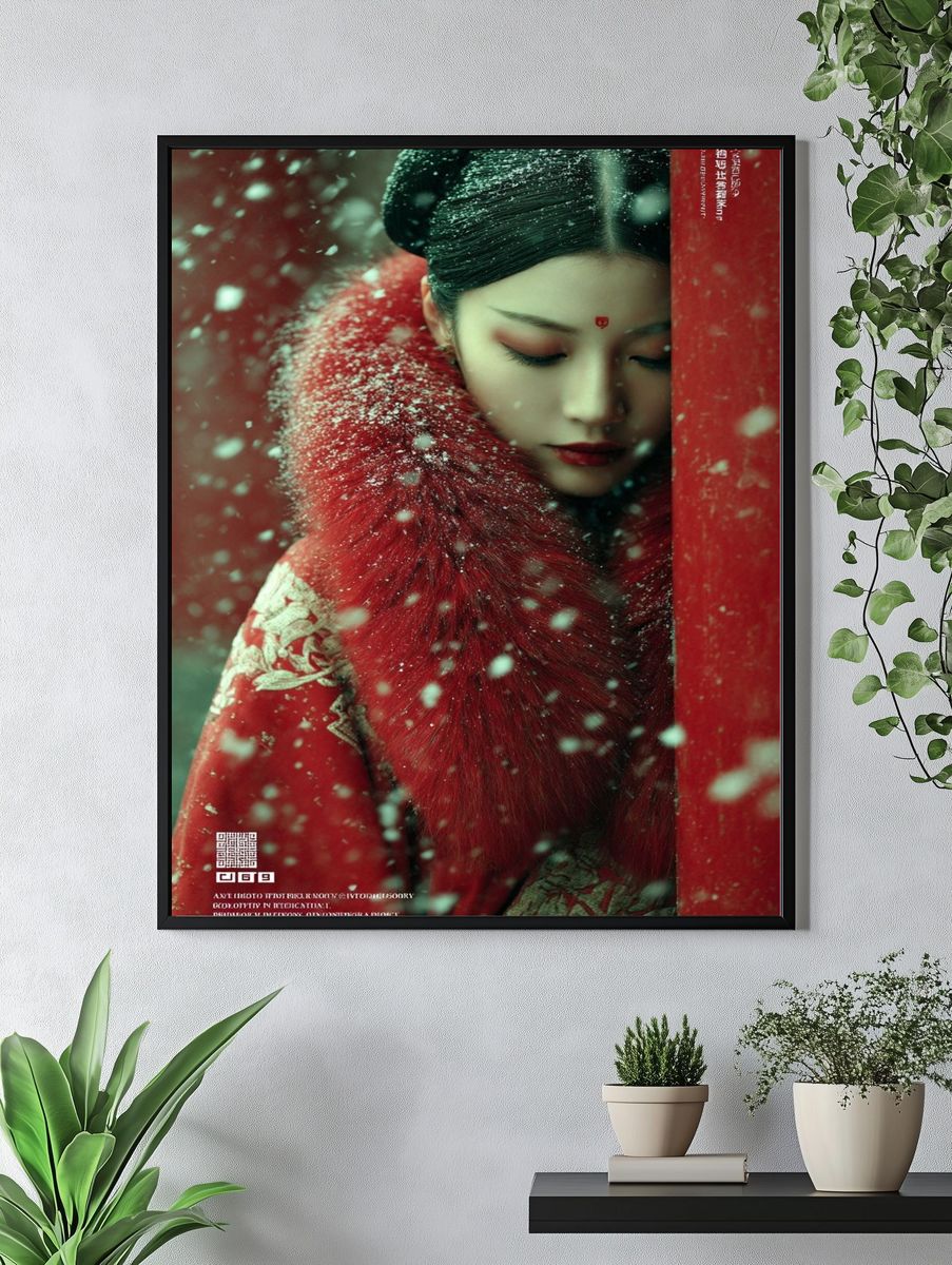 Snowy Elegance — Fine Art Print. — room view 4
