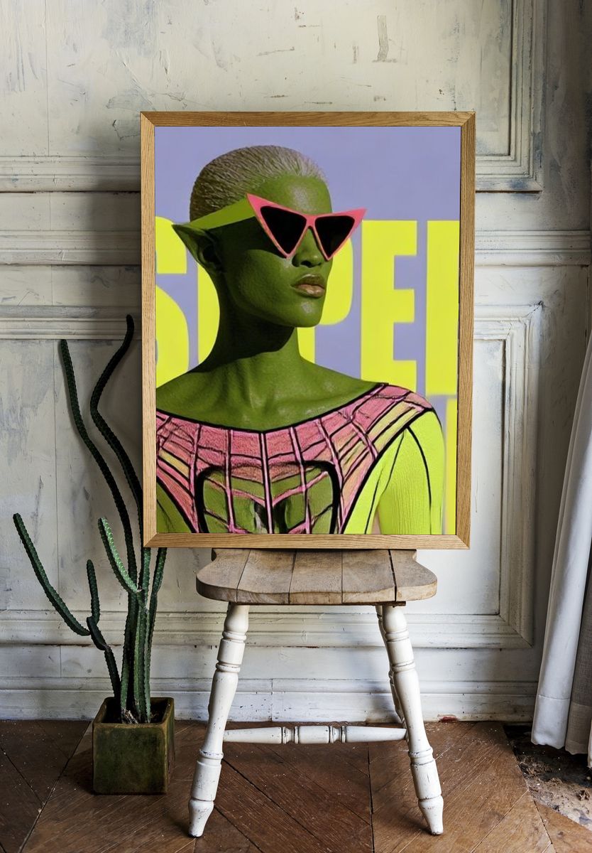 Superhero Pop-Art Poster. — room view 1