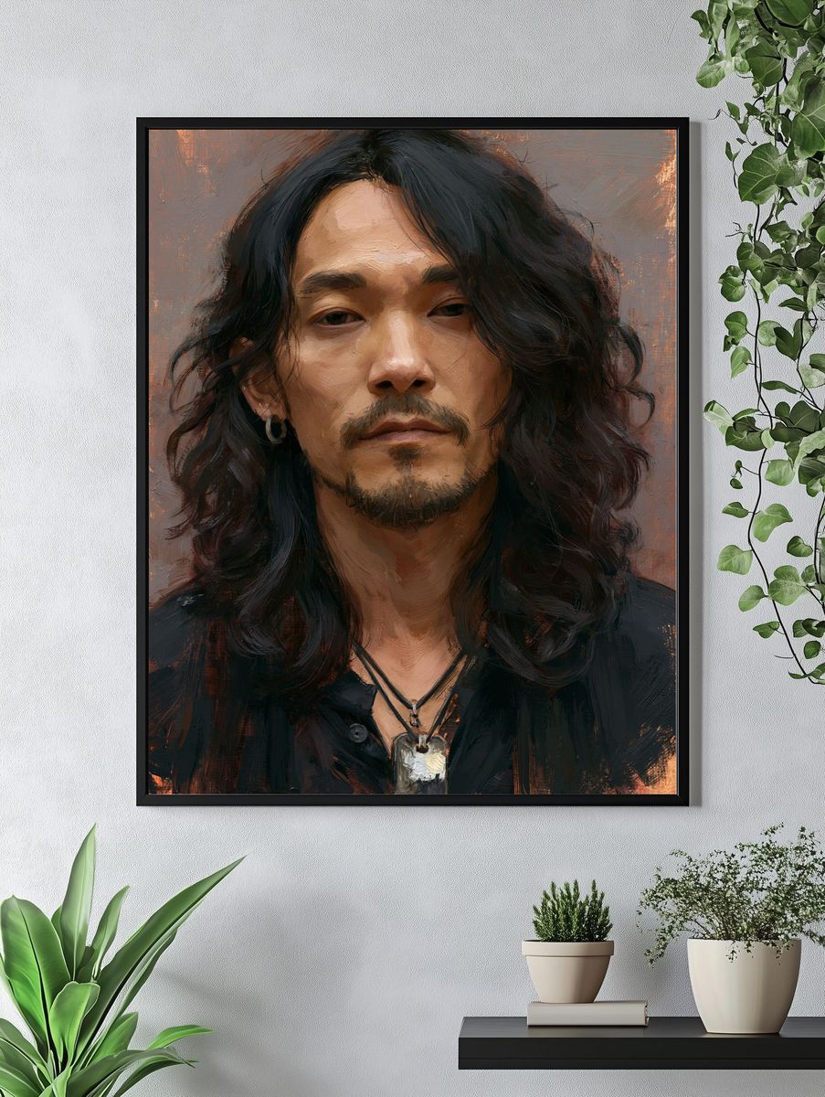 Moody Male Portrait Fine-Art Poster. — room view 4