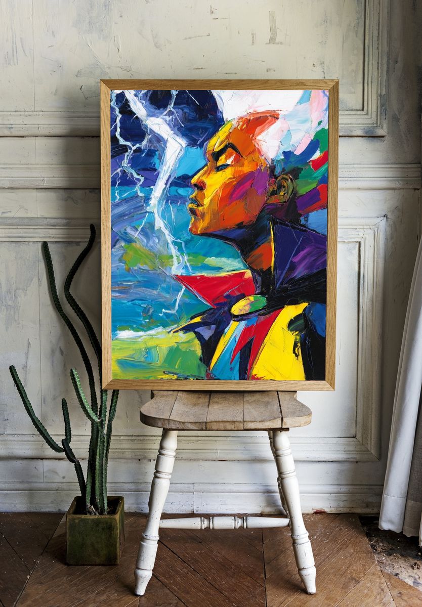 Colorful Profile Portrait Fine-Art Poster. room preview