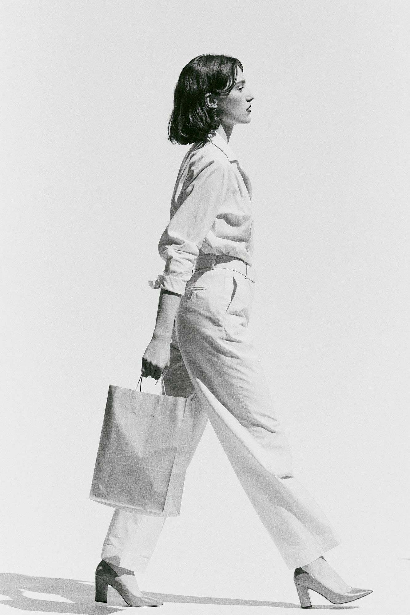 Fashion Portrait Black-White Poster. poster — photography art