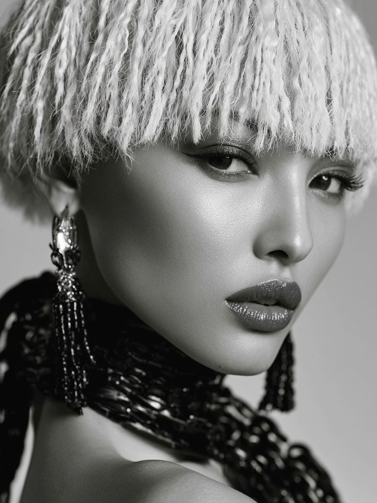 Monochrome Fashion Portrait Poster. poster detail