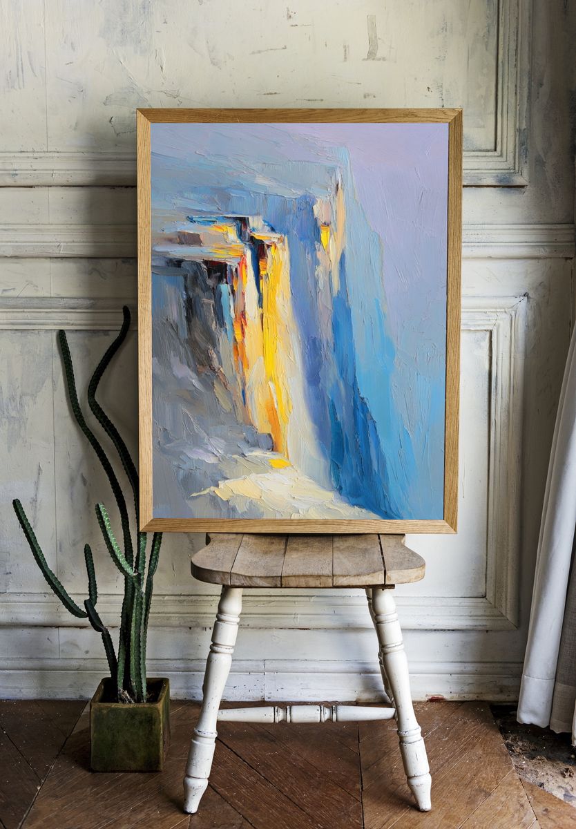 Abstract Cliffside Landscape Poster. room preview