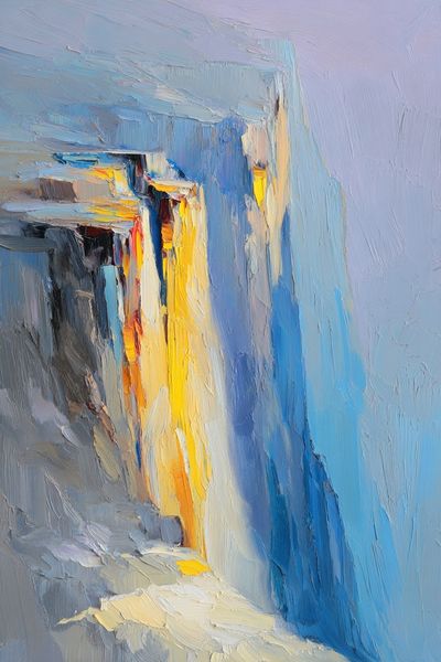 Abstract Cliffside Landscape Poster. poster print