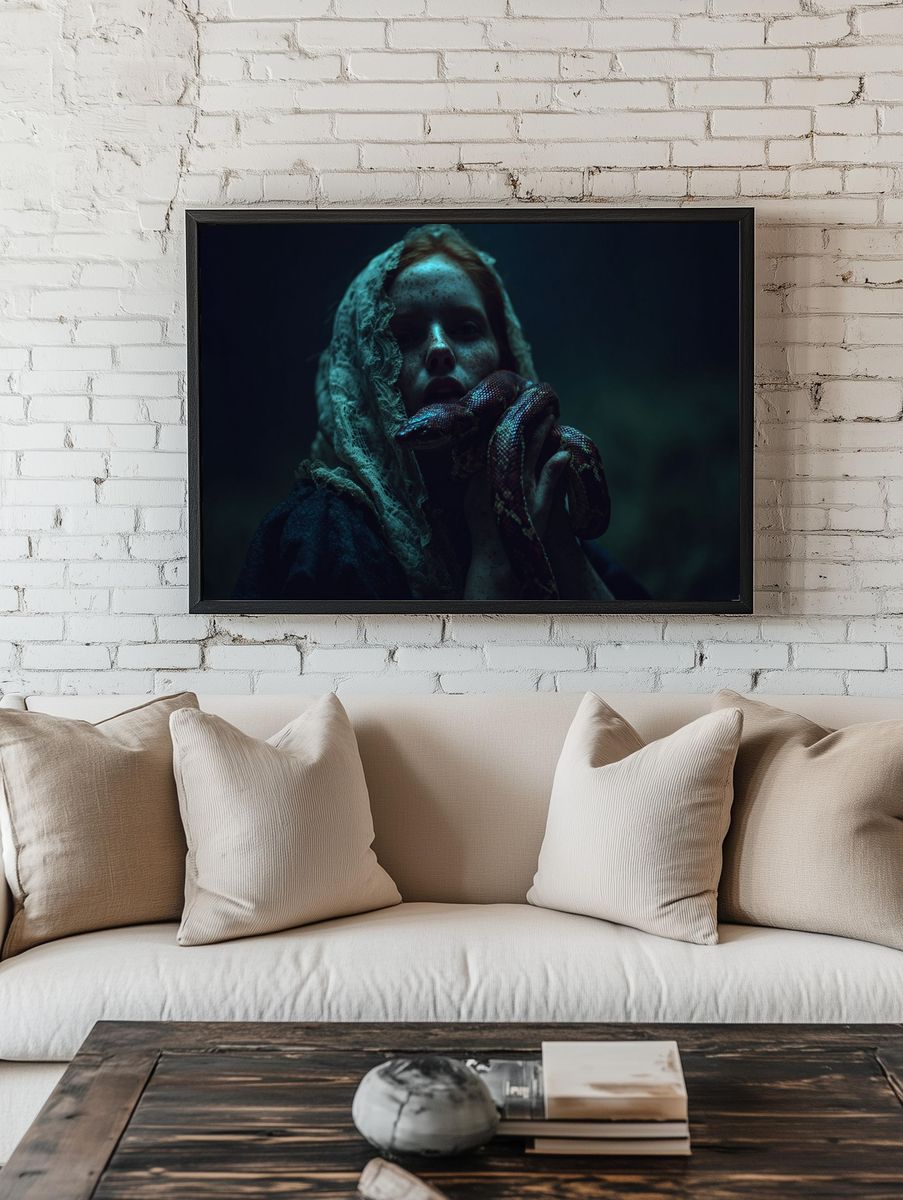 Snake Portrait Horror Print room preview