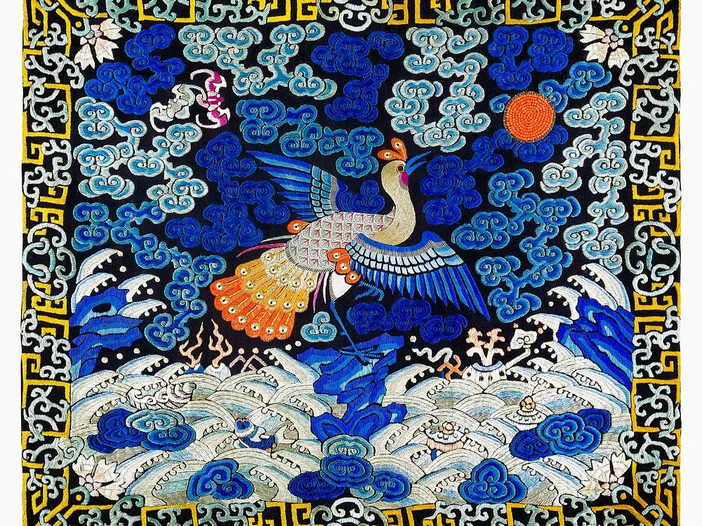 Phoenix in Clouds — Asian Art Print. poster detail