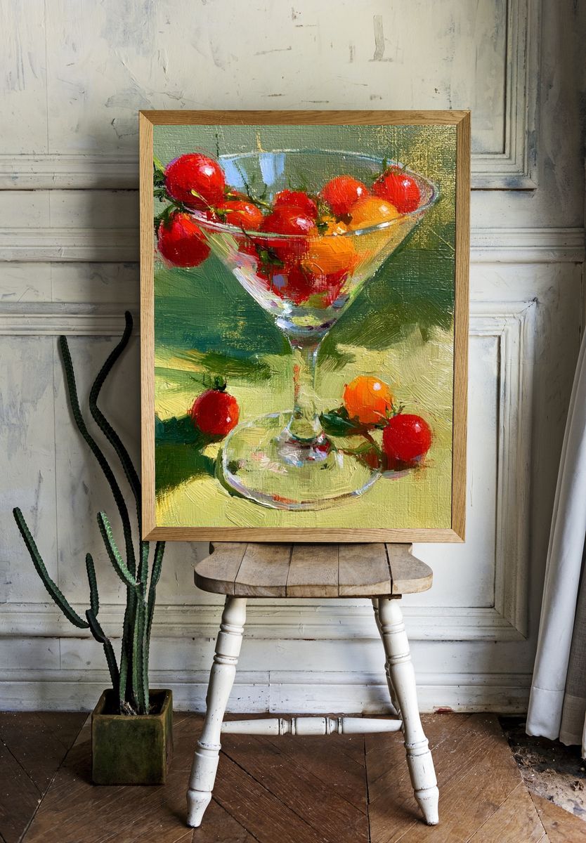Tomatoes in Martini Glass Print. room preview