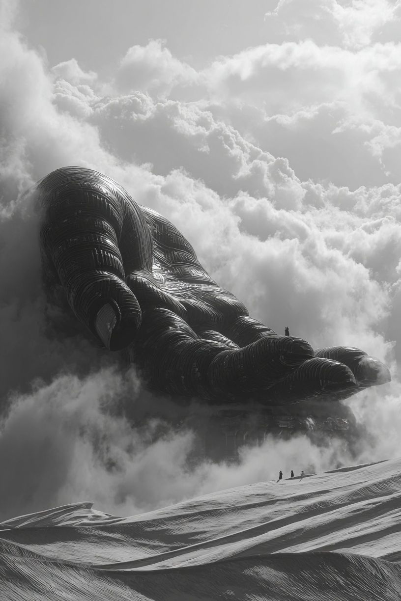 Giant Hand in Clouds — Fine Art Print. poster detail