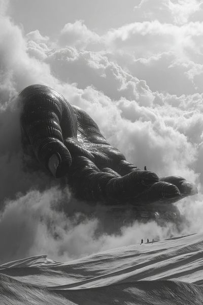 Giant Hand in Clouds