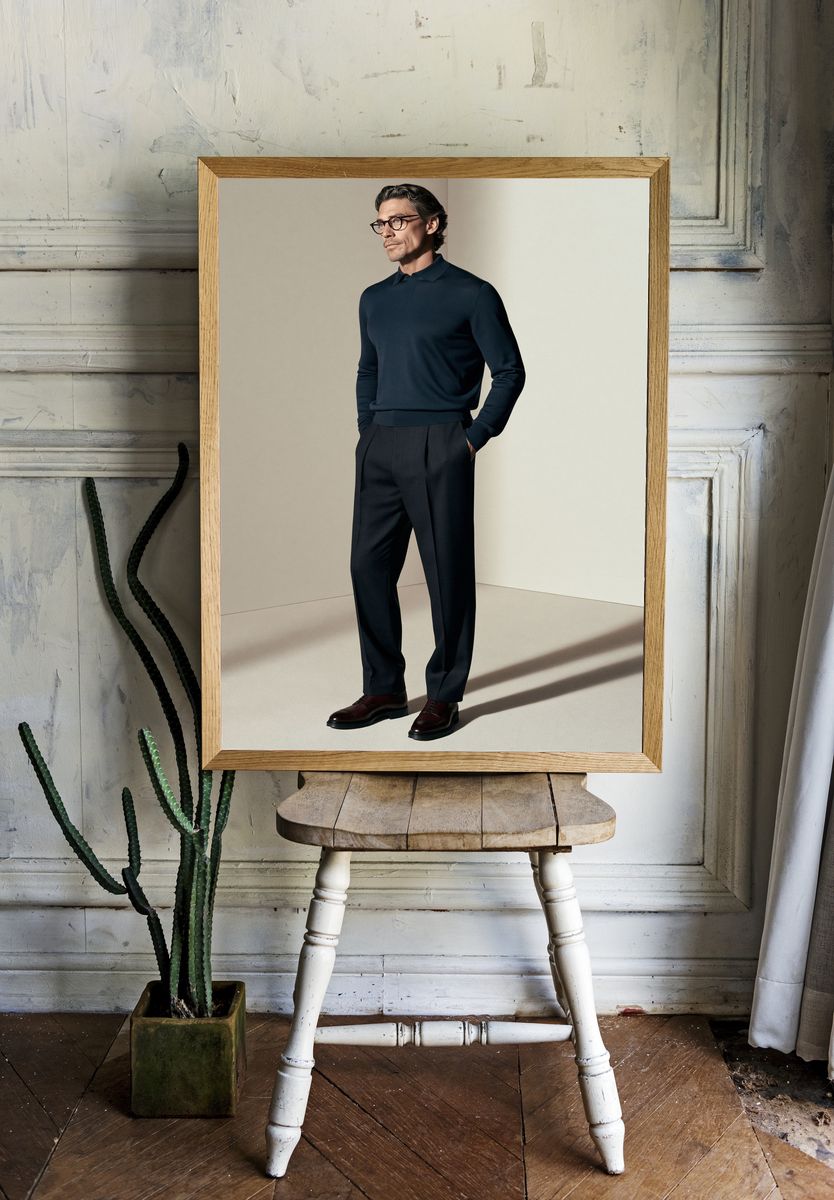 Elegant Menswear Portrait Print. room preview