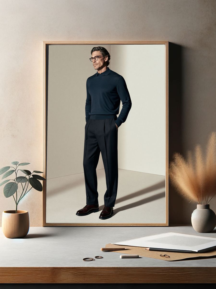 Elegant Menswear Portrait Print. — room view 2