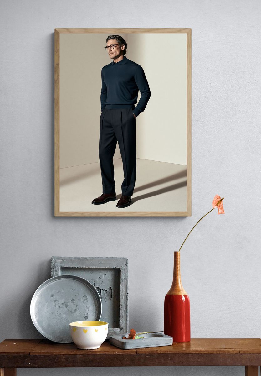 Elegant Menswear Portrait Print. — room view 3