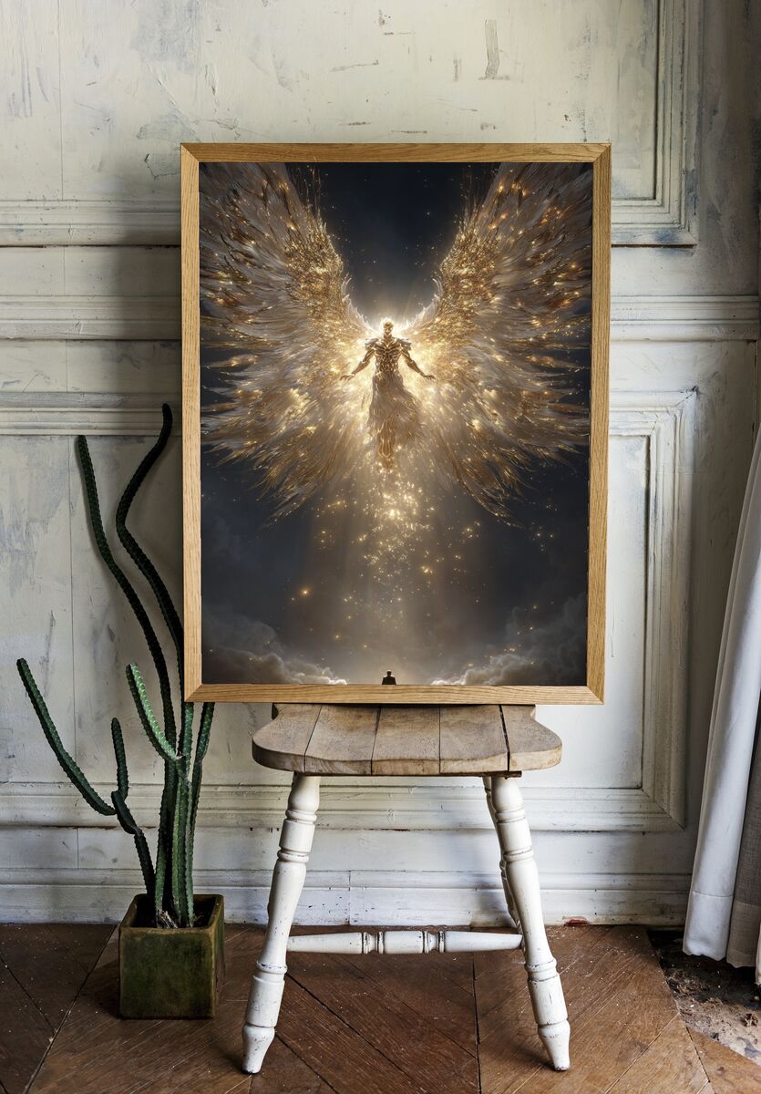 Celestial Guardian — Fantasy Art Print room preview
