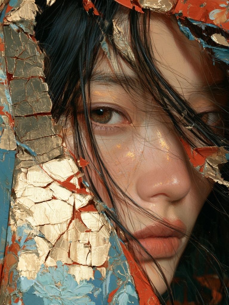 Textured Portrait Fine-Art Print. poster detail