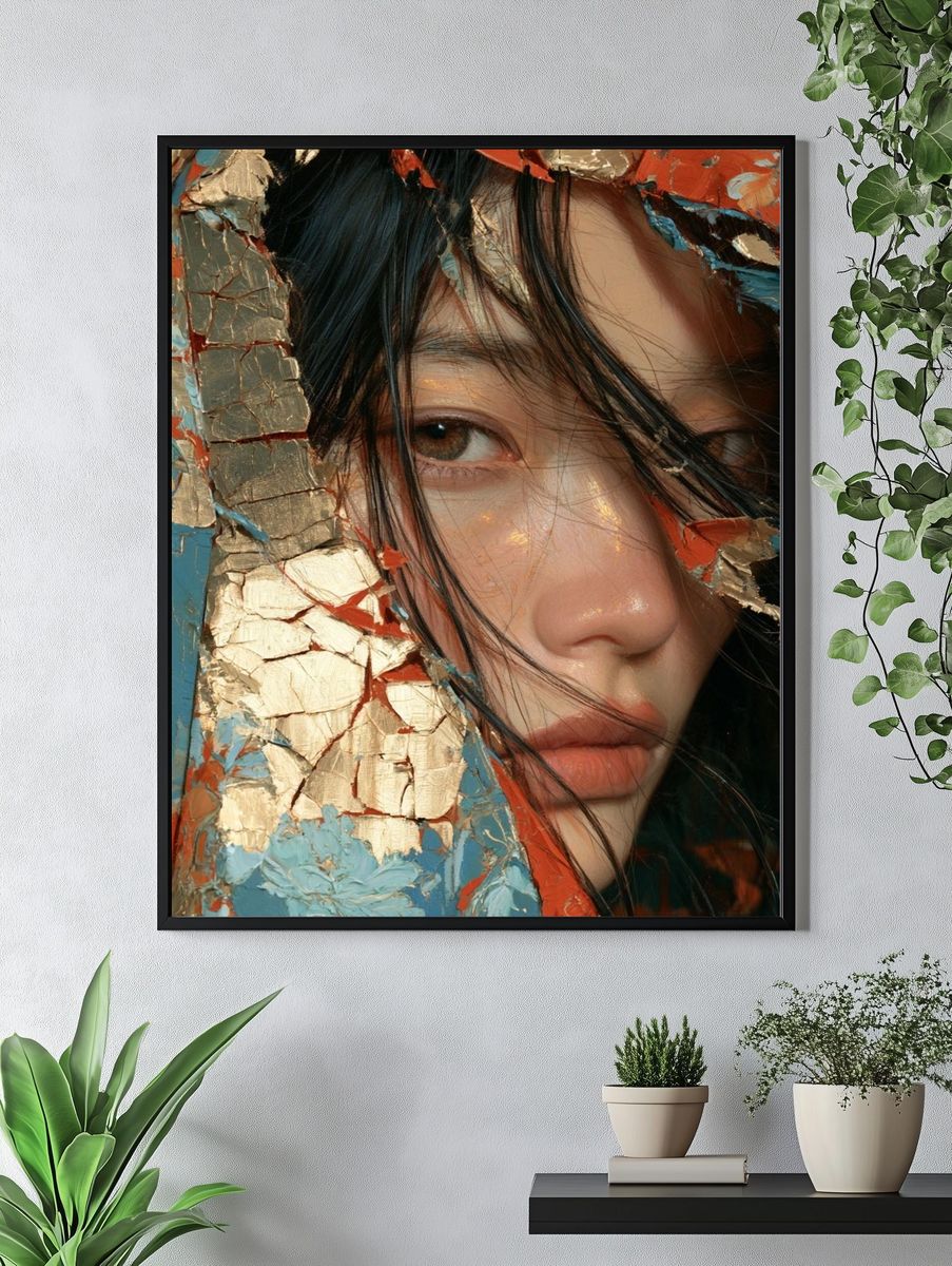 Textured Portrait Fine-Art Print. — room view 4