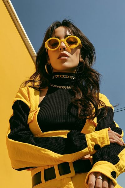 Yellow Fashion Portrait Poster.