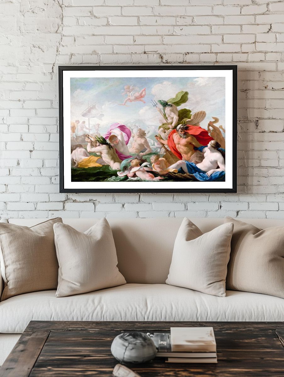 Mythological Seascape Baroque Print room preview