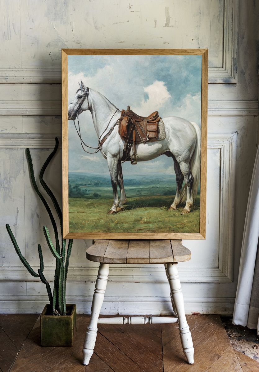 Majestic White Horse — Fine Art Print room preview