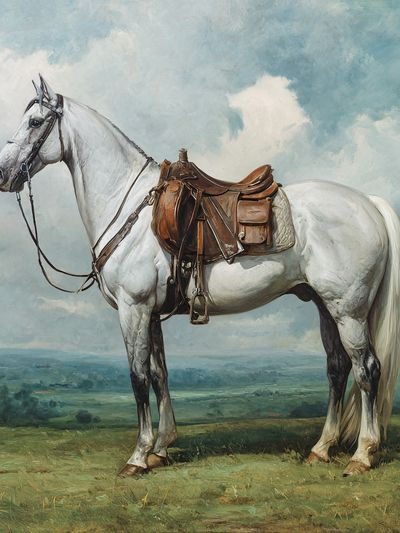 Majestic White Horse — Fine Art Print. poster