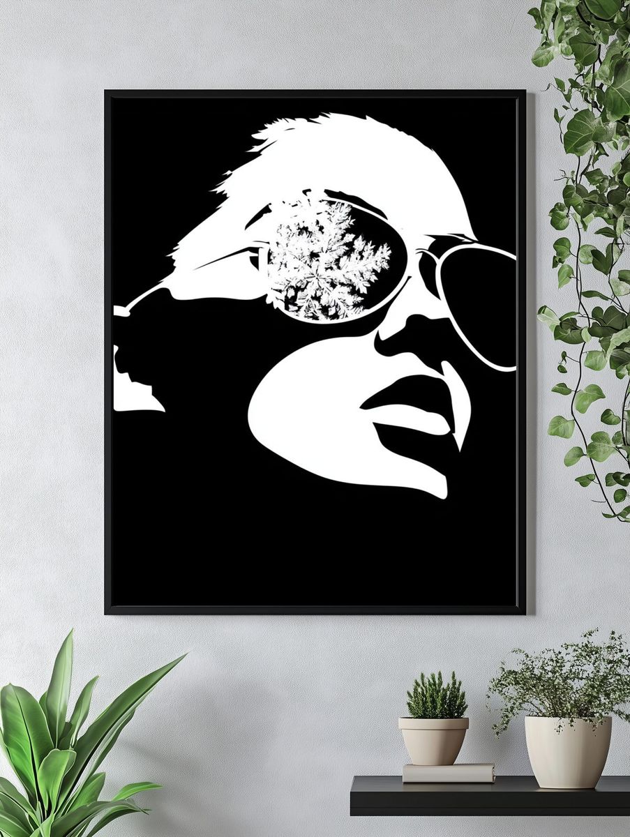 Andy Warhol Portrait Pop-Art Poster. — room view 4
