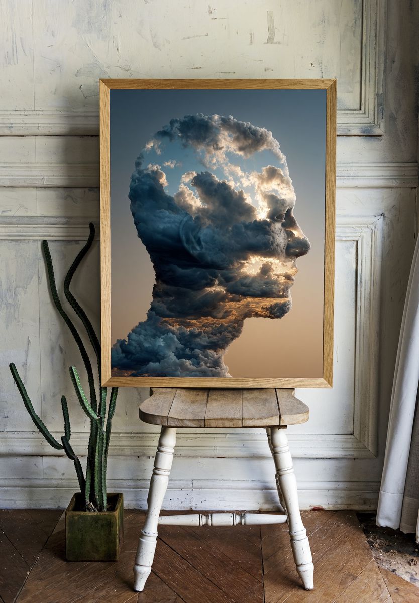 Cloudy Silhouette — Fine Art Print room preview