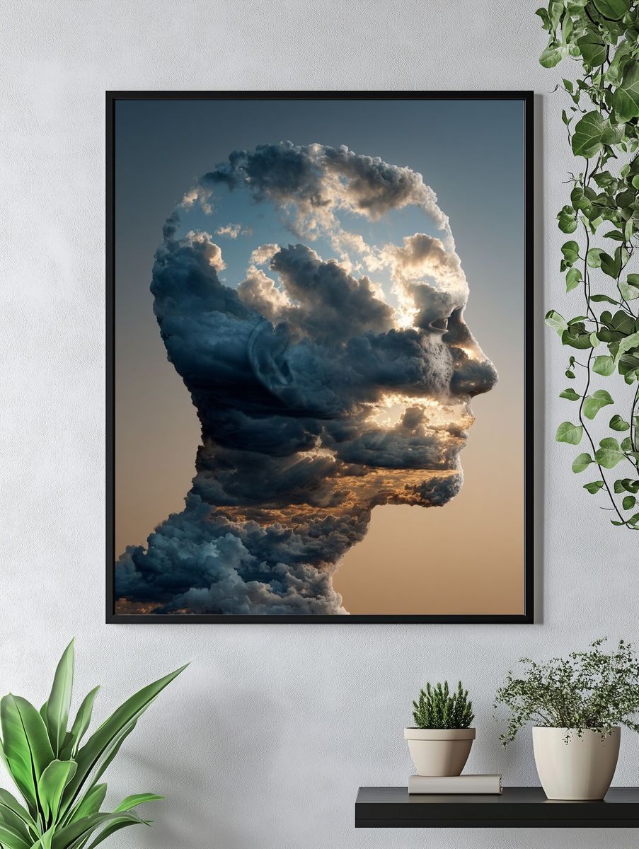 Cloudy Silhouette — Fine Art Print. — room view 4