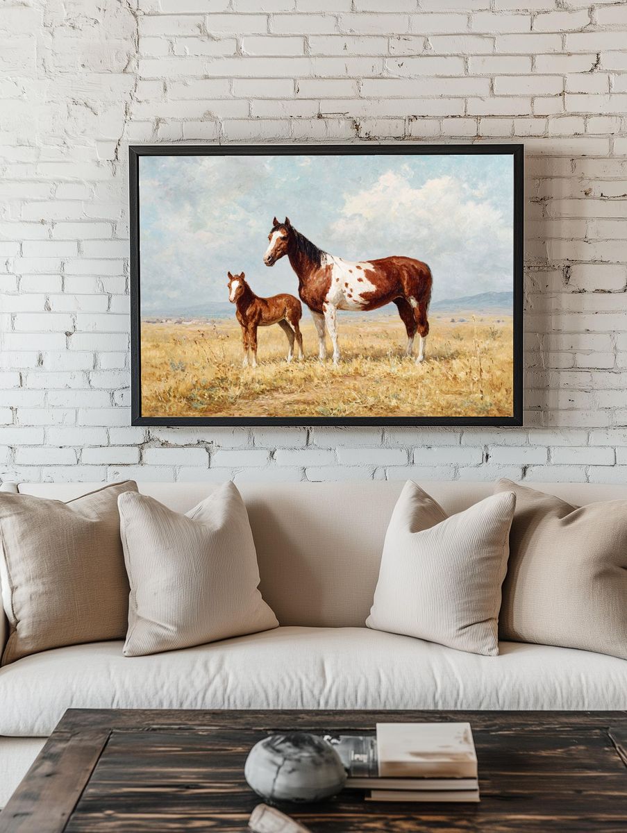 Painted Horses in Meadow Poster room preview