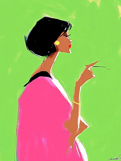 Pop Art Woman Profile Poster. poster print