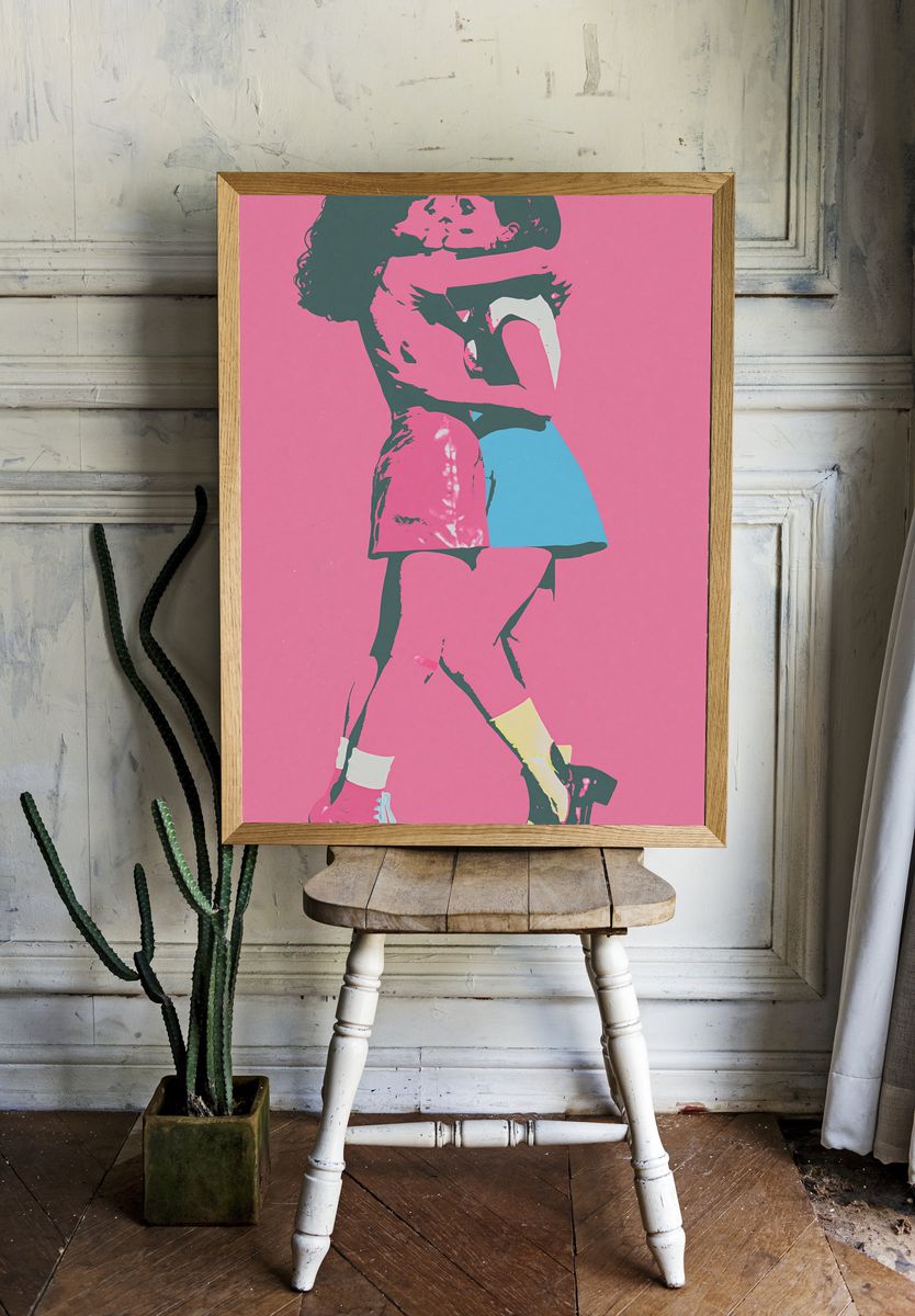 Pop Art Kiss Poster. — room view 1