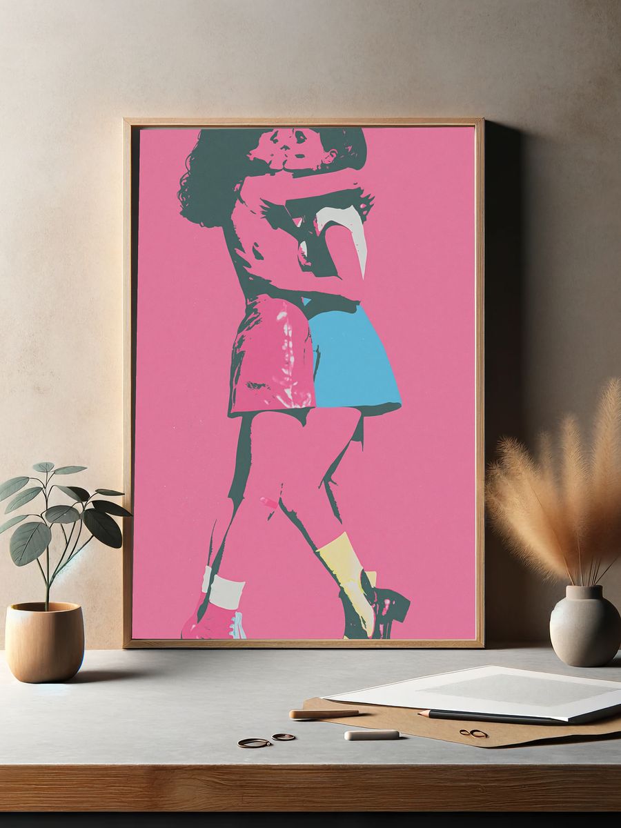 Pop Art Kiss Poster. — room view 2