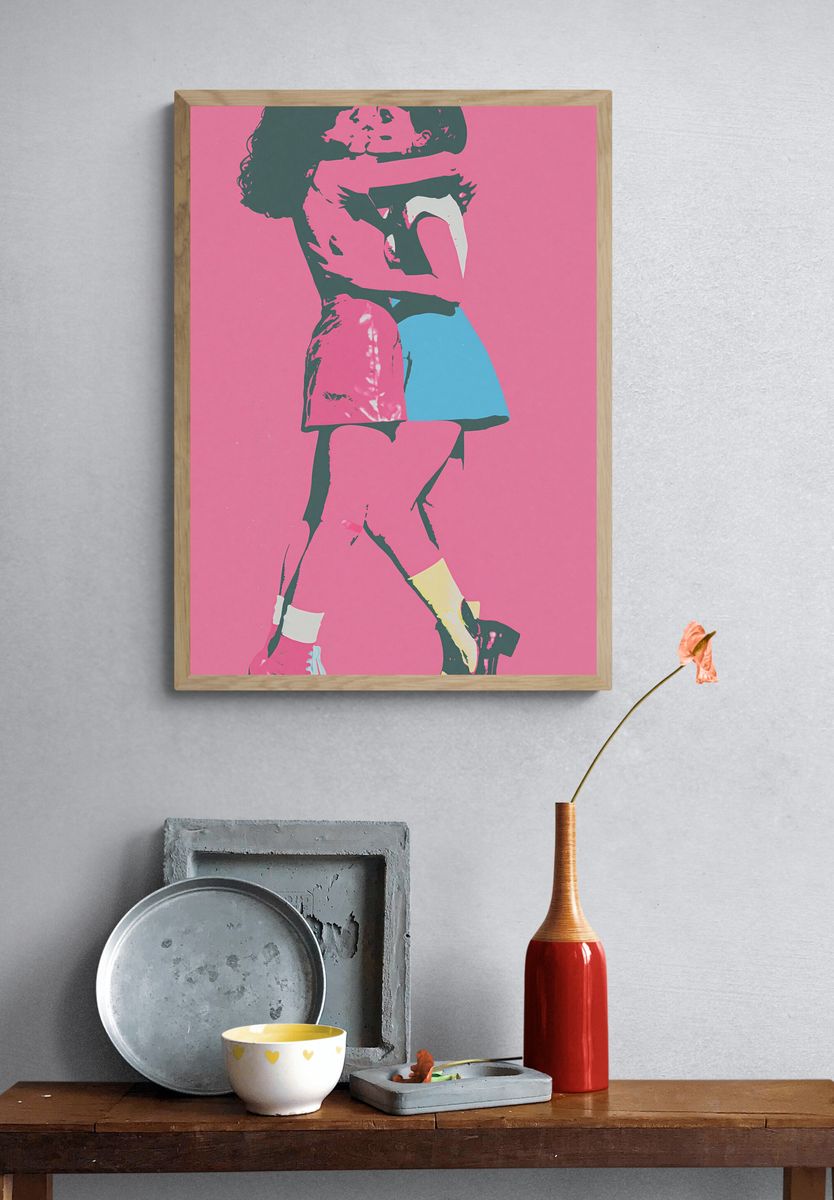 Pop Art Kiss Poster. — room view 3