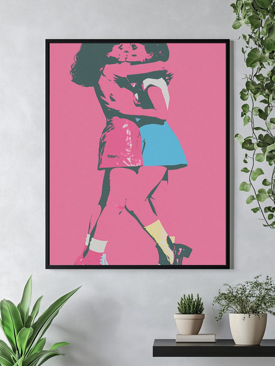 Pop Art Kiss Poster. — room view 4