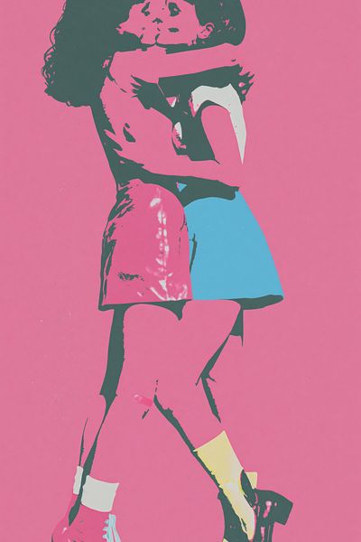 Pop Art Kiss Poster. poster