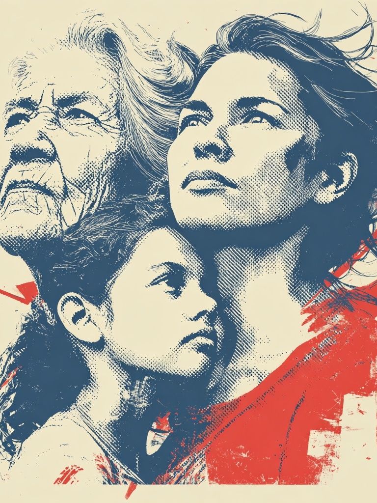 Family Portrait Pop-Art Poster. poster detail