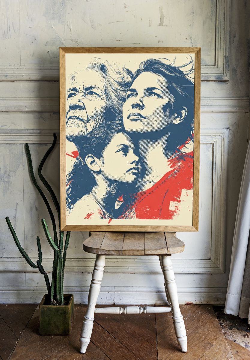 Family Portrait Pop-Art Poster. — room view 1