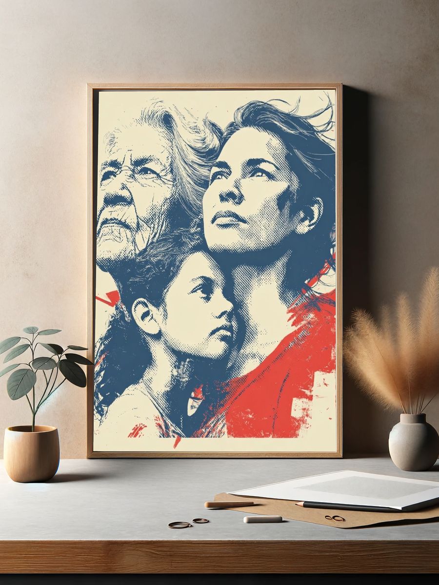 Family Portrait Pop-Art Poster. — room view 2