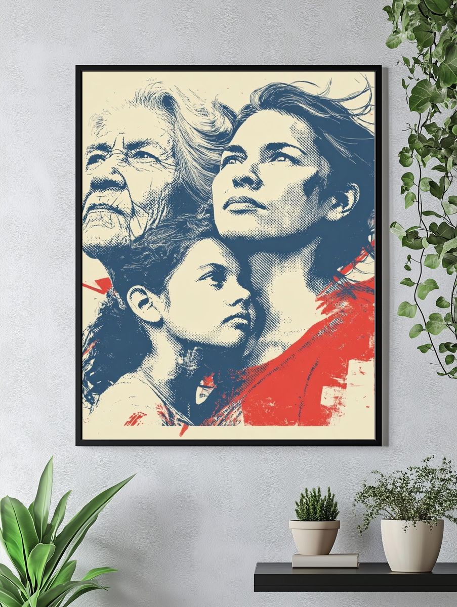 Family Portrait Pop-Art Poster. — room view 4