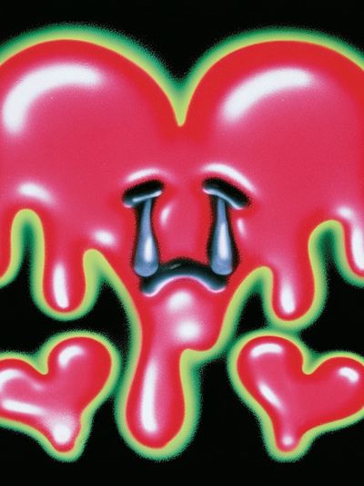 Melting Heart Tears Pop-Art Poster.