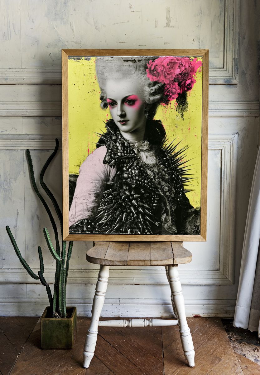 Baroque Punk Portrait Print. — room view 1