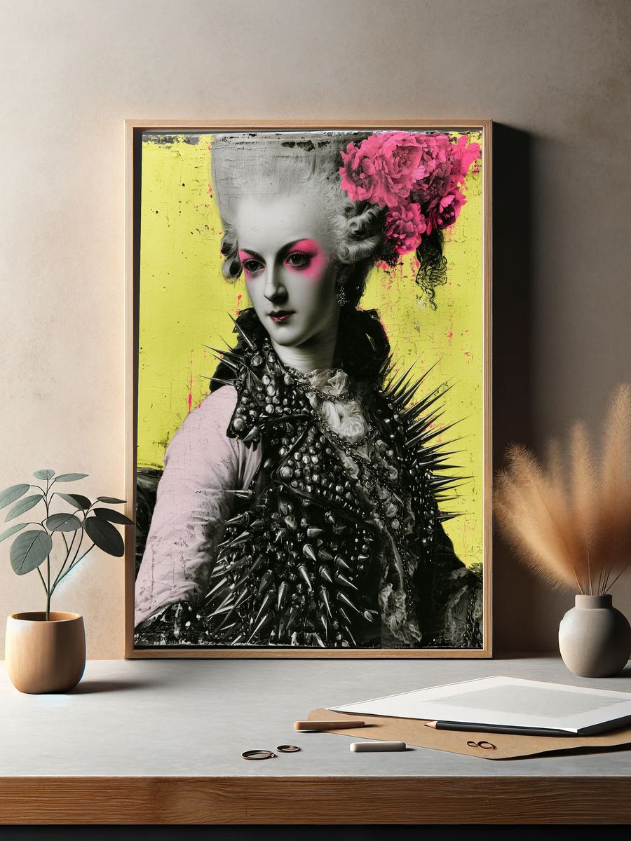 Baroque Punk Portrait Print. — room view 2